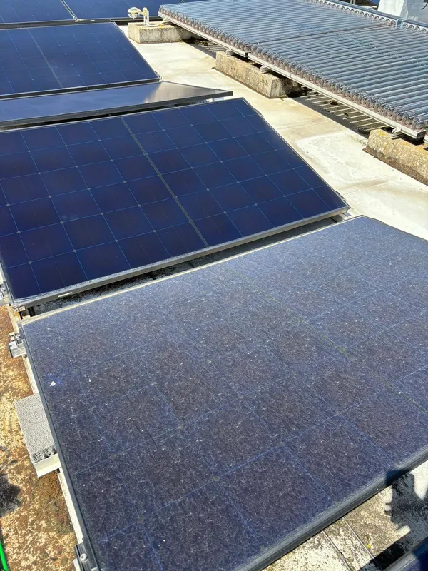 PV-Anlage auf dem Flachdach, Vorher